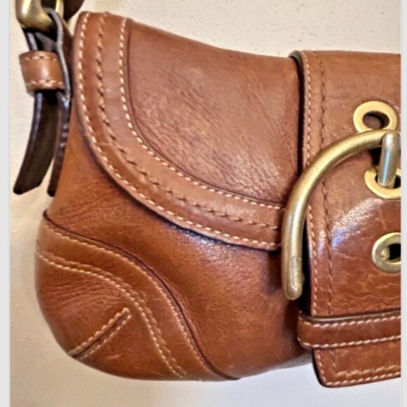Vintage Coach 10317 Soho Buckle Braided Leather Mini Shoulder Bag Brown - Picture 3 of 16